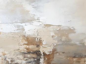 Brown abstract oil painting